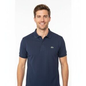 Lacoste Polo Shirt Mens XXL Blue Jersey Knit Cotton Super Soft Logo Sz 7